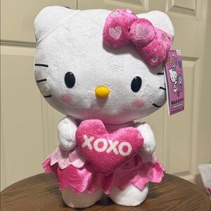 Hello Kitty Plush with Pink Bow and Heart